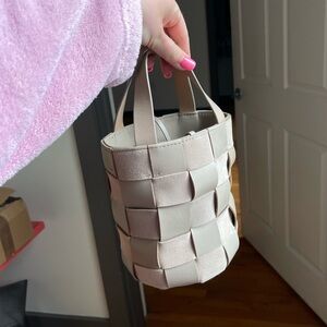 J. Crew Gray Basket Bag